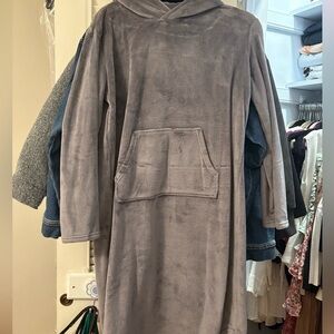 32 Degrees Women's Gray Hooded Fleece Dress